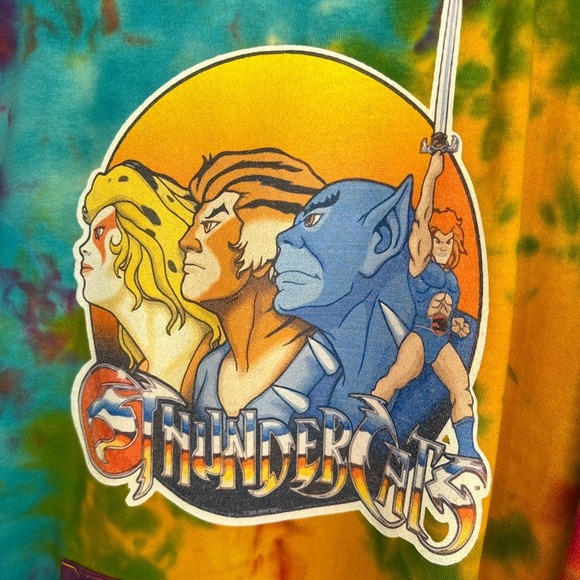 MENS THUNDERCATS LOGO RAINBOW SWIRL HOODIE MV SPORT SIZE XL RARE NEW WITH TAG - Picture 3 of 7